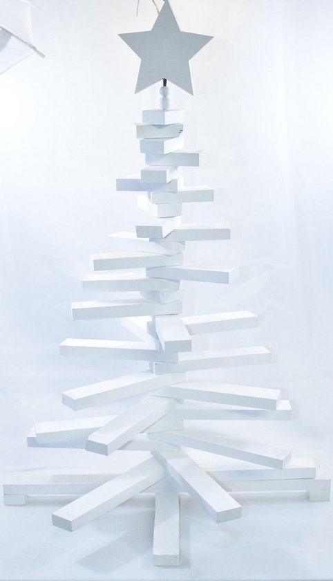 Onderzoek conservatief Komst inklapbare Kerstboom hout, wit: 72 x 48 cm, om zelf te decoreren | bol.com