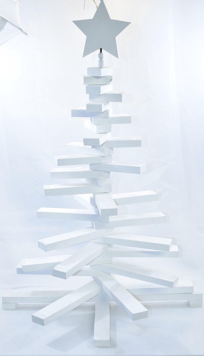 Notitie Spin Voorwaarde inklapbare Kerstboom hout, wit: 72 x 48 cm, om zelf te decoreren | bol.com