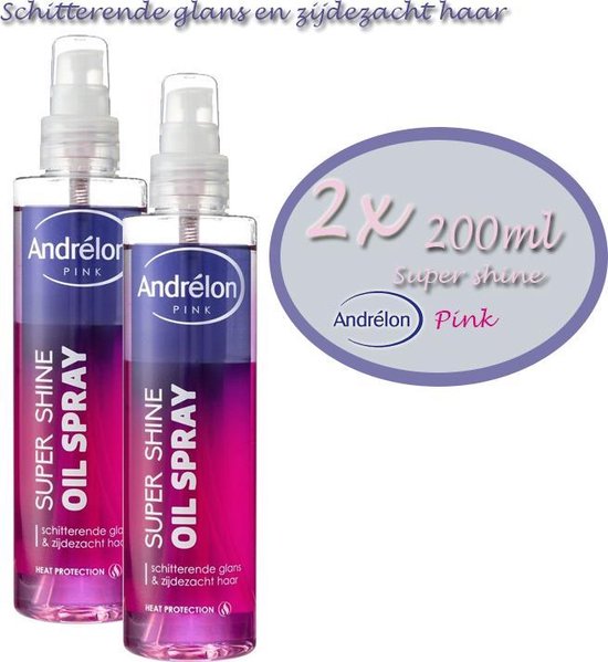2x Andrelon Oil Spray Super Shine 200 ml- haarspray