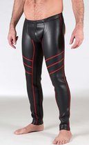 Neopreen broek met open kont zwart/-rood large