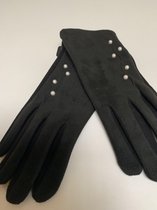 handschoenen-zwart -suèdelook-