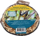Bird Food Halve kokosnoot met meelwormen voor  het bijvoeren van buitenvogels tijdens de wintermaanden