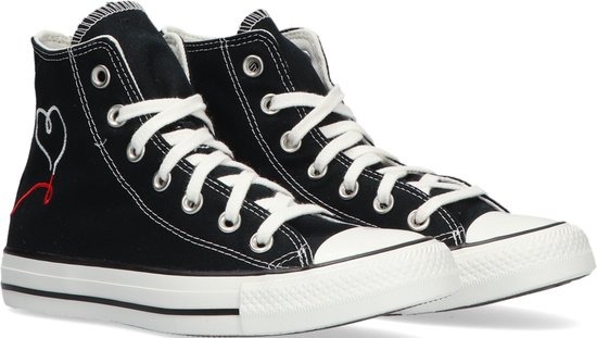 Converse Dames Hoge sneakers Chuck Taylor All Star Hi Dames - Zwart - Maat  38 | bol.com