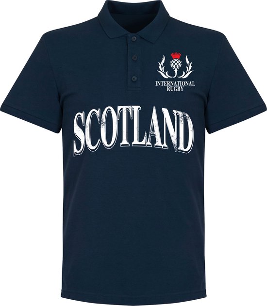 Schotland Rugby Polo - Navy - XXL