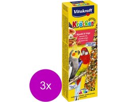Vitakraft Valkparkiet Kracker - Vogelsnack - Fruit - 3 x 2 st