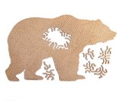Beer - Houten Puzzel - 77 stukjes - Legpuzzel - Jigsaw - Geproduceerd in Nederland - Kaboomlaser