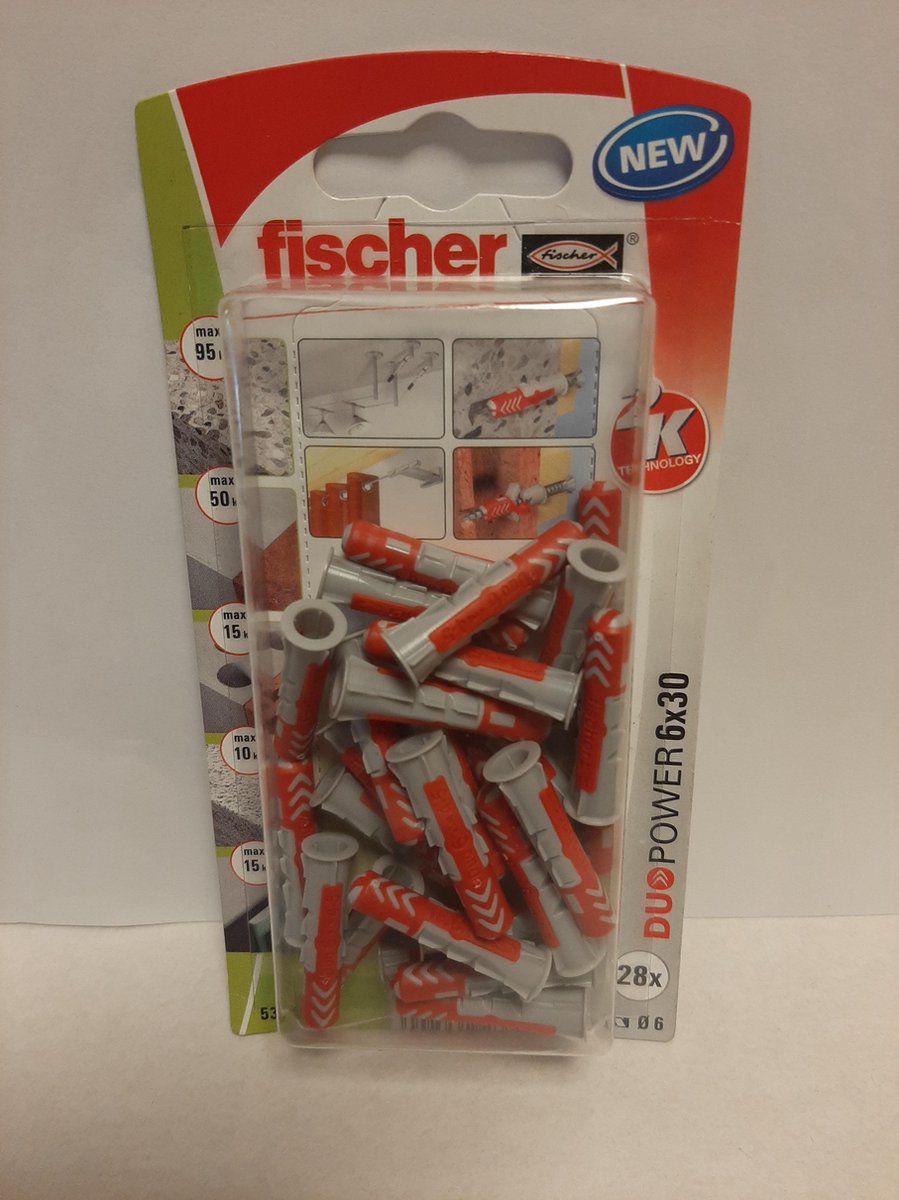 Jeu de chevilles et vis Fischer & Tornitrex 5mm DUOPOWER 5x25 (100