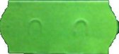 Etiket 26x12 golfrand fluor groen permanent U-stans doos met 36 rollen à 1.500 etiketten per rol