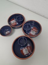 tapas borden en een bakje- 4 stuks
