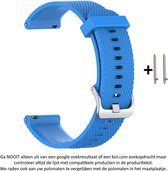 Blauw Siliconen Bandje voor (zie compatibele modellen) 22mm Smartwatches van Samsung, LG, Seiko, Asus, Pebble, Huawei, Cookoo, Vostok en Vector – Maat: zie maatfoto – 22 mm blue ru