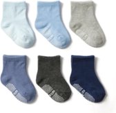 6 Paar | Katoenen kinder sokken | Kinder sokken met grip | Voor kinderen van 4 - 6 jaar | 4 Seizoenen | Katoen | Kinder sokken | Sokken met grip| Kinder sokken anti-slip | Anti-sli