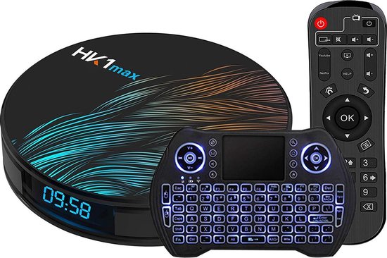HK1 Max - Android TV Box - Android 10 - 4 Go / 64 Go - 4K HDR - Wifi 2,4 /  5,8 Ghz -... | bol.com