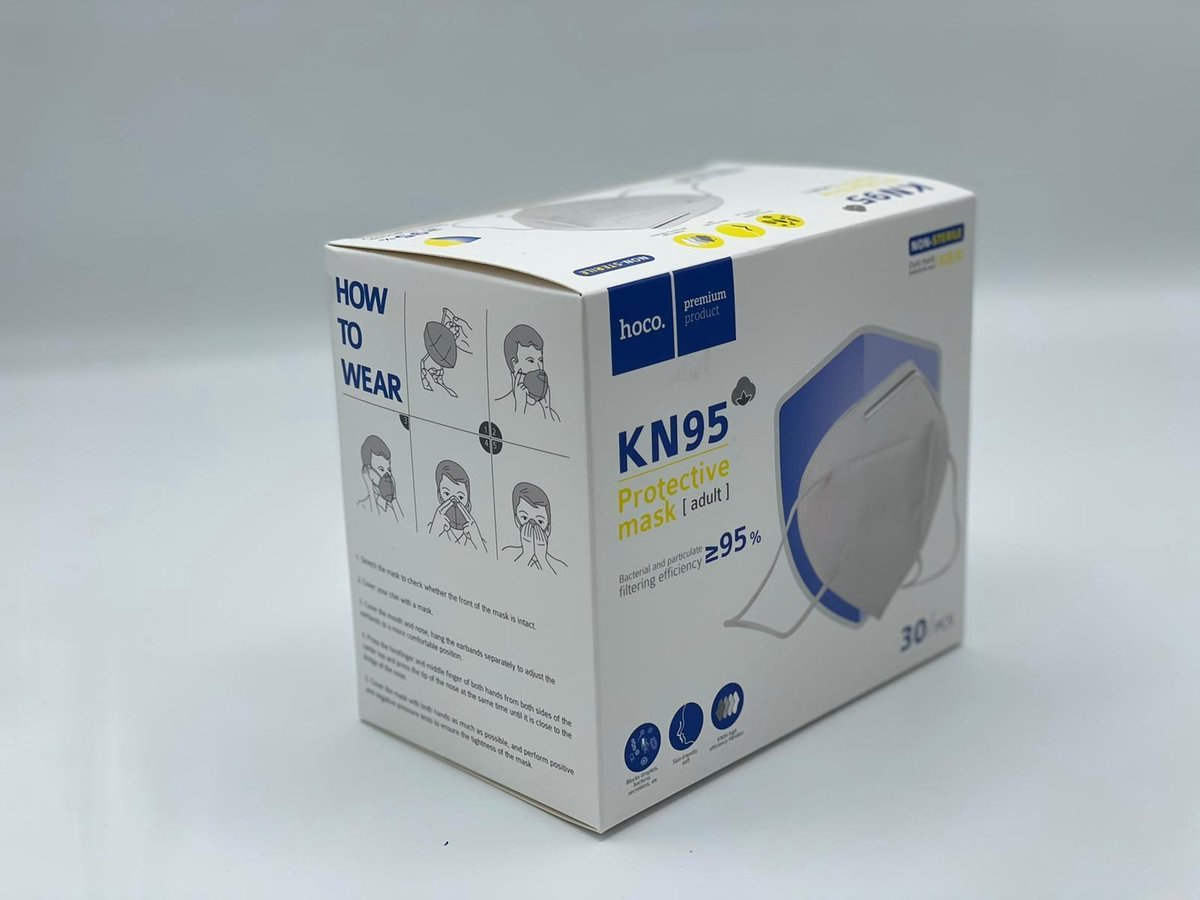HOCO KN95 Mondmaskers Medisch & FFP2 Medische Mondkapjes | 20 Stuks | Medische KN95 & FFP2 Mondmaskers
