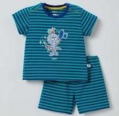 Woody pyjama baby - blauw-groen gestreept - octopus - 211-3-PZA-Z/974 - maat 80