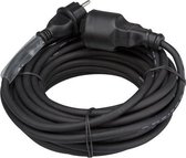 RUBBER VERLENGKABEL MET KRIMPKOUS - 3G1.5 - 10 m - PENAARDE