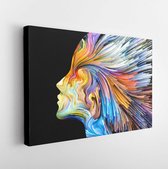 Colors of Imagination series. Artistic background made of streaks of color for use with projects on art, creativity, imagination and graphic design- Modern Art Canvas - Horizontal