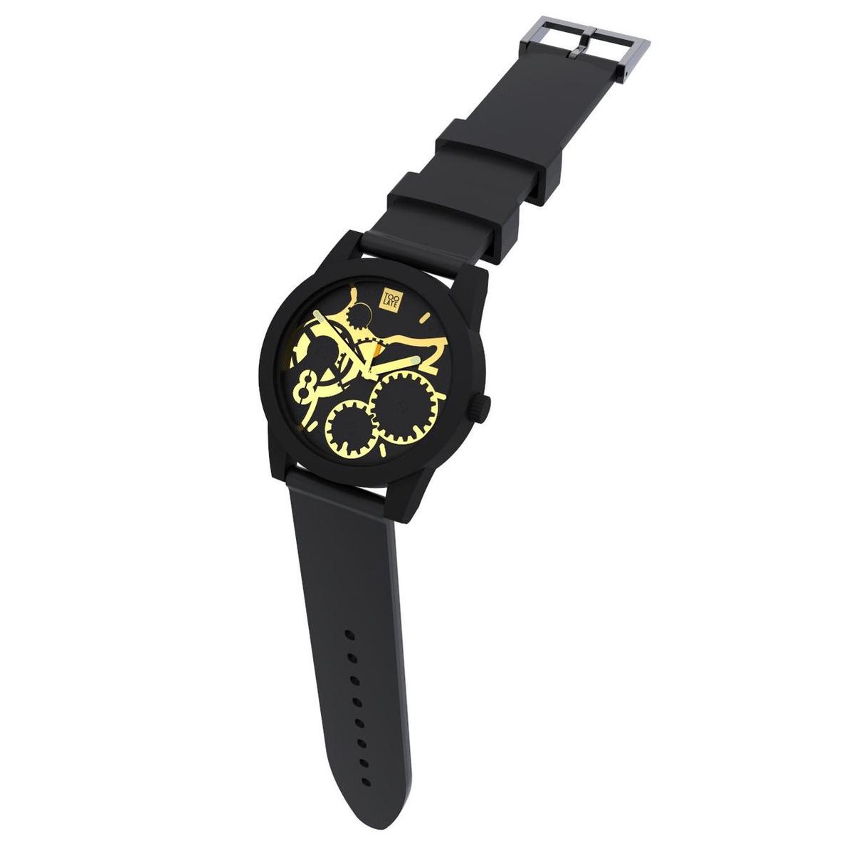 TOO LATE - silicone horloge - JOY Watch - Ø 39 mm - BLACK Gold