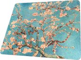 Muismat van gogh - almond blossom - amandelbloesem - muismatten - 18 x 22 cm - mouse pad - mousepad - wit - blauw