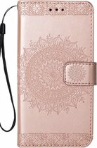 Apple iPhone 6 - 6s Bookcase - Roze - Bloemen - Portemonnee hoesje