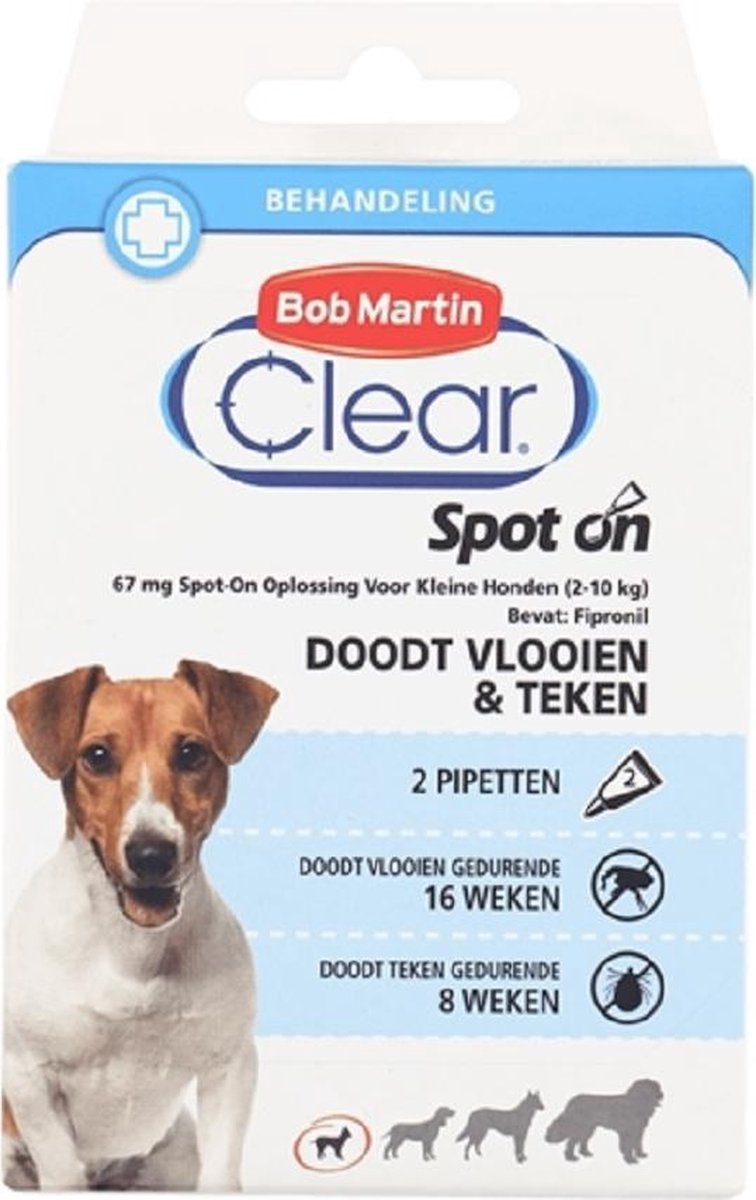 Bob Martin Spot On Für Große Hunde bol.com | Clear Spot on pipetten voor kleine hond - doodt vlooien en