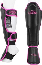 Legend Sports Scheenbeschermers Best Dames Zwart/roze Maat Xs