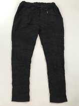 dames broek zwart one size stretch  lang band met koord te dragen van maat 36 t/m 40 herfst/winter