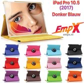 EmpX.nl Apple iPad Pro 10.5 (2017) 360° Draaibaar tablethoes Donker Blauw Kunstleer | 360° Draaibaar Cover | Easy-click beschermhoes | Book Cover | passend hoes | Book Case | iPad Pro 10.5 (2