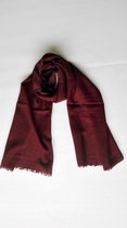 Cashmere heren sjaal met jacquard in bruine tint zeer zachte wol 30 x 160 cm