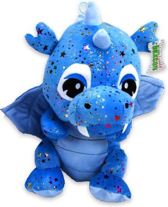 Blauwe Pluche Draak knuffel met glitter sterren 33 cm | Dragon Plush  Peluche Toy |... | bol.com