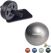 Tunturi - Fitness Set - Trainingswiel - Gymball Zilver 75 cm