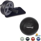 Tunturi - Fitness Set - Trainingswiel - Gymball Zwart 65 cm