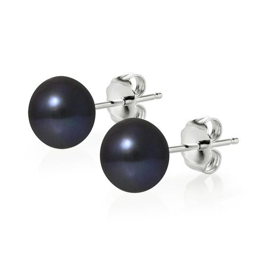 Boucles d'oreilles Proud Pearls® argent boutons bleu petit | bol.com