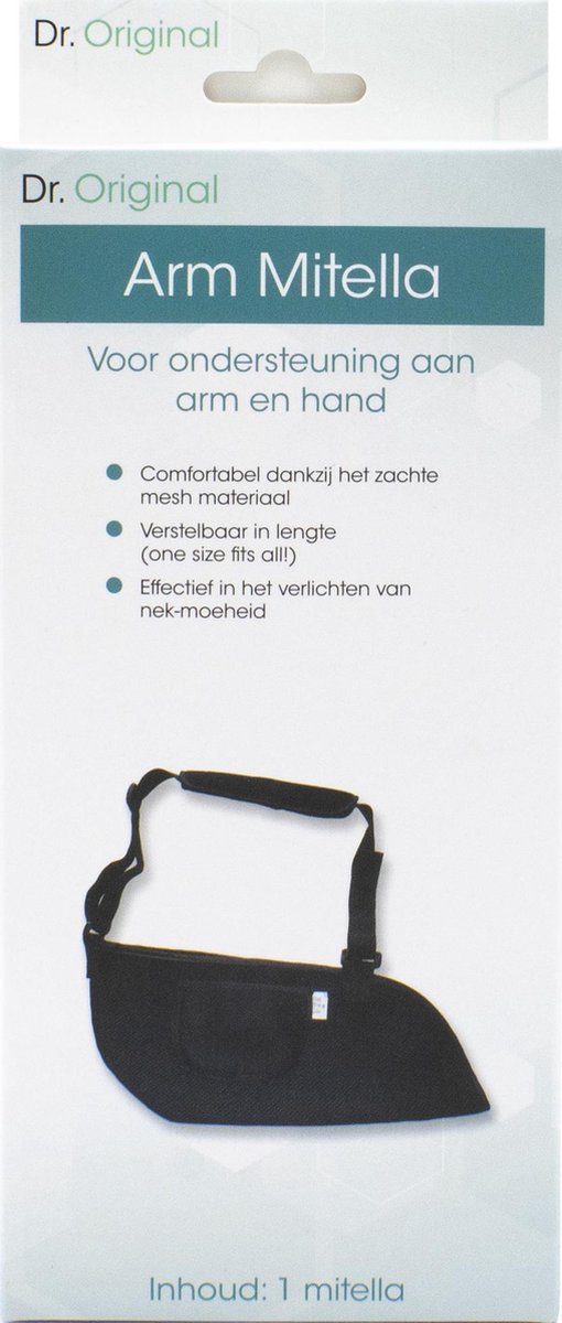 Dr. Original Arm Mitella - Revalidatiebenodigdheden - Ondersteuning van arm en hand - Zacht en zeer comfortabel - Eenvoudig in gebruik