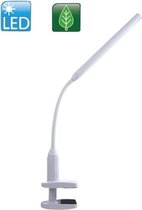 Daylight Unolamp met Klem - Bureaulamp met dimbare LED - Leeslamp met Flexibele arm - Schilderslamp - Hobbylamp -Klem - Wit *