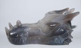 Draak agaat, met geode. 13 cm! Edelsteen. Fantasy.