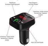 Bluetooth FM Transmitter - USB - Adapter - Audio - Zwart