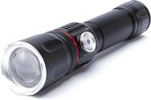 ElectricStar Zaklamp LED Oplaadbaar - zaklamp met Opbergdoos - Magneet - Inclusief oplader en batterij - 200 lumen - 200 m - zwart
