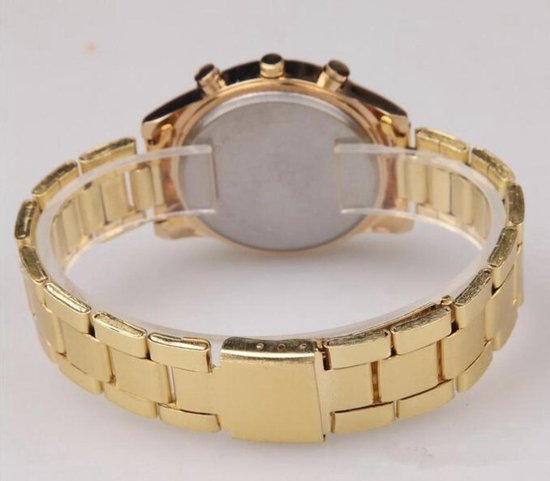 Geneva Gouden dames horloge • Quartz • Goud • Gold • Ladies watch