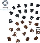 Mini Haarknipjes - 10 Stuks - Bruin, Zwart - Haaraccessoires - Haar Versiering - Haarsieraden - Dames Meisjes Babys - Haarclips - Gratis Verzending