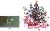 3D kerstkaart Merry Christmas Party Uitnodiging Felicitatie Merry Christmas met Berichtpaneel- Voordeelpakket