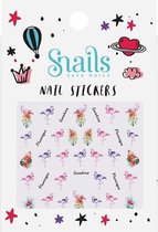 Snails Nagelstickers Flamingo Meisjes Pack van 5 (17 stuks per pack)