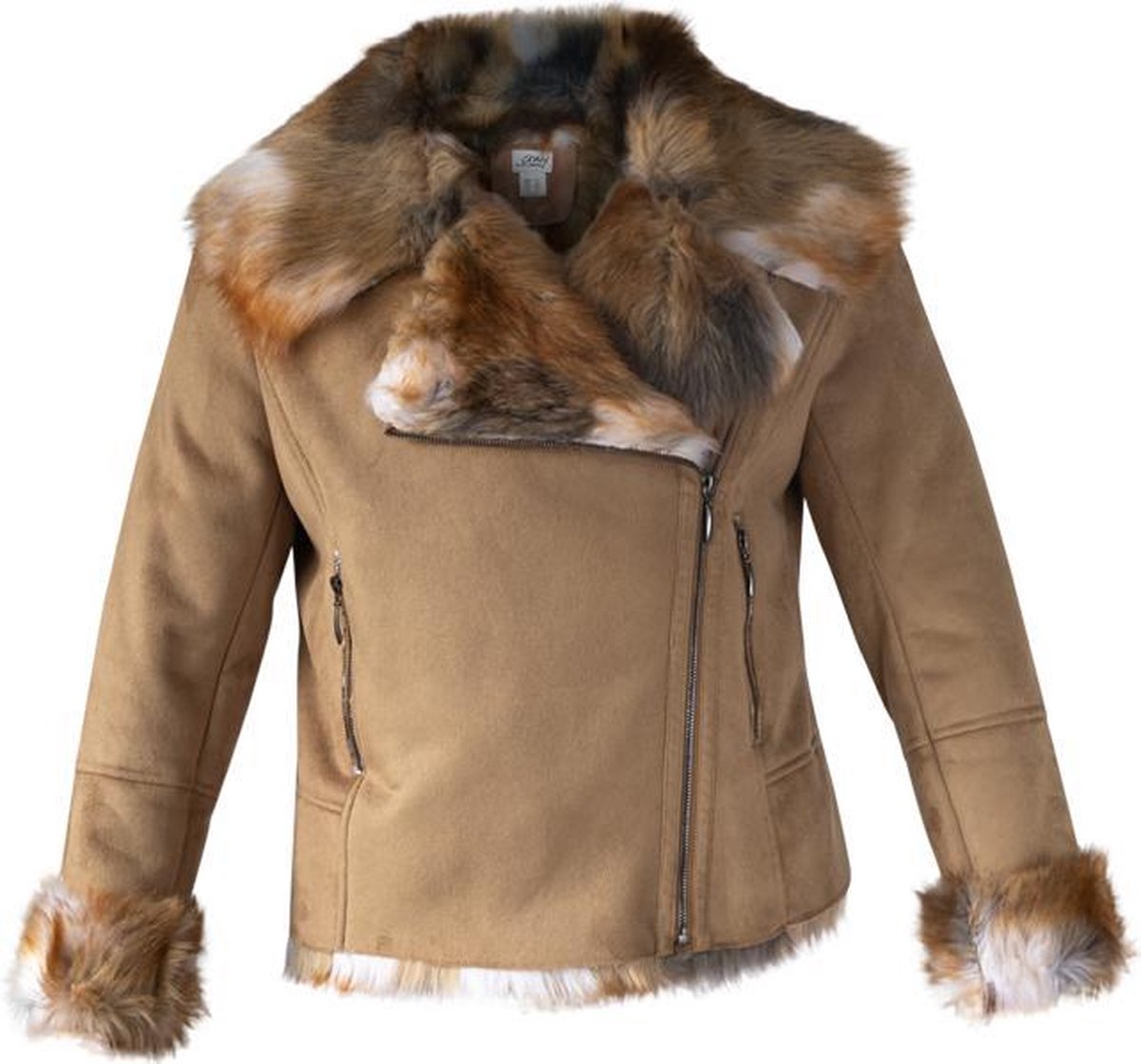 Trendy Faux Fur Coat - Winterjas Dames - Imitatie Bontjas - Bruin - Maat 36  | bol.com