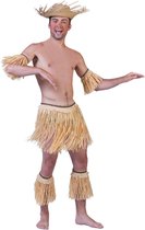 Hawaiiaanse Zulu Set - Hawaii Party - Volwassenen - Rok - Twee Armdelen En Twee Beendelen - One Size