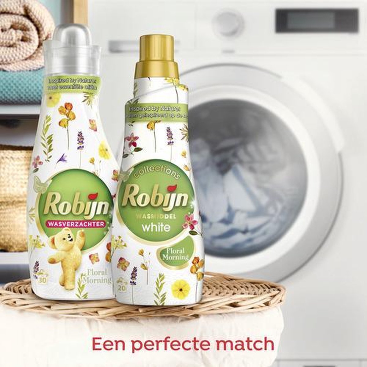 Robijn Klein & Krachtig Wit Floral Morning Vloeibaar Wasmiddel - 8 x 20  wasbeurten -... | bol