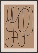 Terracotta Lines Abstract No1 Poster - 30x40 - Studio Trenzy