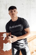 2Legare Logo Embroidery T-shirt Antracite/ White - L
