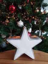 Pusteblume Décoration de Noël étoile argent / blanc 13cm