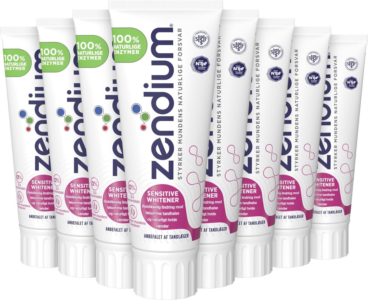 Zendium Sensitive Whitening Tandpasta - 12 x 75 ml - Voordeelverpakking