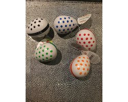 Set van 5 babyrammelaars in eivorm Halilit