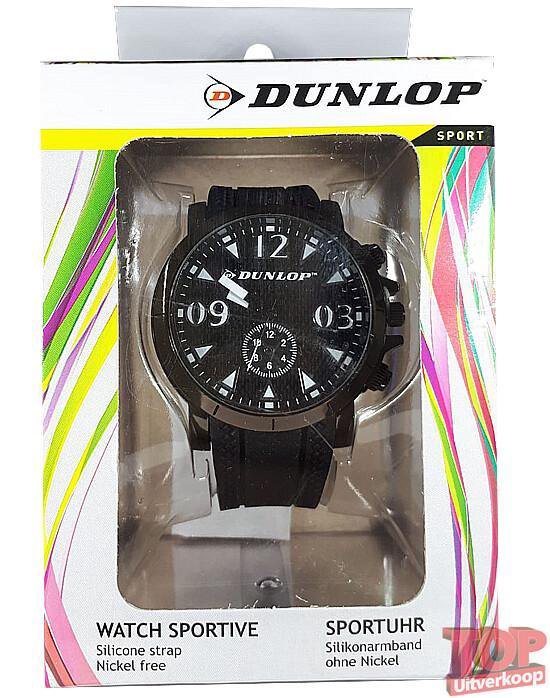 Dunlop Sport Quartz Horloge Racing (Zwart/zilver)